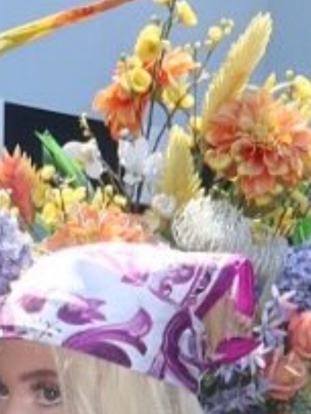 Dolce & Gabbana Yellow and Orange Floral Headpiece